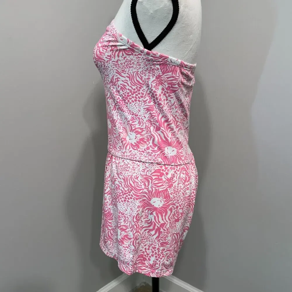 Lilly Pulitzer Women's Medium Strapless Romper‎ in Get Spotted Lion Resort Wear